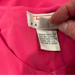 Talbots Cute pink silky button front blouse short sleeve bubblegum Photo 4