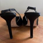 Christian LaCroix Black Satin Formal Slingback Pumps Rhinestone Buckle Size 36 6 Photo 1