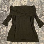 Lou & grey  Off Shoulder 3/4 Length Sleeves Charcoal‎ Gray Blouse Size XS NWT Photo 1