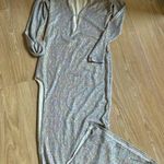 THE SEI Sequined Gown Silver Size 0P Photo 0