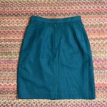 VINTAGE TEAL PENCIL SKIRT Green Size 6P Photo 2