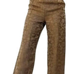 Lafayette 148 Floral Brocade Linen Dress Pants Women's 6 Brown Luxury Feminine Photo 0
