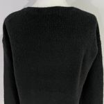 VERO MODA New Ruffle Cuff Sweater Long Sleeve V-Neck Pullover Black Photo 8