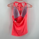 La Blanca  Tankini Top Size 12 NWT Island Goddess Hot Coral Halter Neon Swim Photo 2