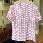 Pink Elephant Buttoned Collar Pajama Top Size M Photo 3