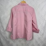 Foxcroft Taylor No Iron Pinpoint 3/4 Sleeve Shirt In Chambray Pink Size 16 NWT Photo 7