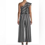 Haute Rogue  Womens Size Small striped jumpsuit pantsuit one shoulder NWT Photo 1