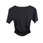 Universal Standard Black Ruched Scoop Neck Tee Top NWT Women's 3XS / 2-4 New Photo 1
