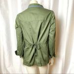 Anthropologie Embroidered Field Shirt Jacket size S Army Green Long Sleeve Photo 4