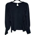 Madewell  Puff Sleeve Long Sleeve Sweater - Soft Black Size L Photo 2