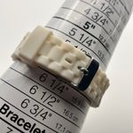 Disney  Minnie Mouse Silver Tone White Silicon Band Watch Working New Battery Photo 3