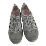 Skechers  Womens Reggae Fest-Neap Webbing Trimmed Knit Flat Shoes Gray Pink  EUC Photo 9