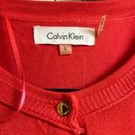 Calvin Klein button down cardigan size large, watermelon π color Photo 4
