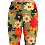 Tory Burch Sport Green Multicolor Floral Yoga Low Rise Athletic Leggings Size XS Photo 3