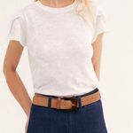 Free People So Chic Denim Biker Bermuda Shorts Size 24 NWT Raw Hem Photo 0