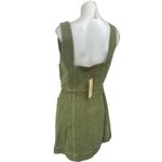 Alice + Olivia NEW Renita Green Corduroy Sleeveless Zip Up Overall Mini Dress 10 Photo 1