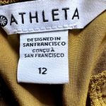 Athleta Brooklyn Ankle Pant Tailored Fit Pull On Pocket Casual Mustard Yellow 12 Photo 2