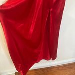 Victoria's Secret Vintage  Long Red Satin Lace Night Gown sz L Photo 3