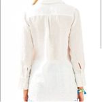 Lilly Pulitzer White Linen Deanna Popover Tunic Shirt Photo 2
