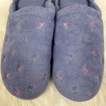 Isotoner Slippers Secret Sole Embroidered Floral Clog Slippers Periwinkle 7.5-8 Photo 2
