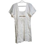Madewell  Linen Square Neck Short Sleeve Mini SZ 8 Little White Dress Bride Smock Photo 9