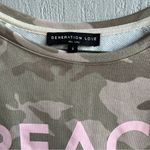Generation Love  Karly Camouflage Peace Cotton Pullover Sweatshirt Green Camo S Photo 2