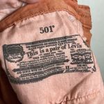 Levi's 501 Levi’s Cut Off Denim Shorts Distressed Orange Rust Button Fly Size 28 Photo 4