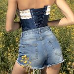 Corset Story Victorian Double Layered Ribbon Straight Overbust Corset Blue UK 10 Size undefined Photo 10