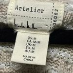 NWT Artelier By Nicole Miller Women’s Pullover Sweater Hoodie Beige Size Medium White Photo 6