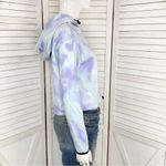 PINK - Victoria's Secret Pink by Victoria’s Secret Tie Dye Sweater Knit Cropped Hoodie Blue Purple Photo 2