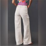 Mother Denim Anthropologie Undercover Cargo Sneak Jeans in Cream Puffs Size 25 White Photo 3