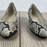 Easy Spirit Abelle Leather Almond Toe Low Wedges 6.5M Black & White Snake Python Photo 4