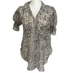 MISA Los Angeles  Revolve Ruffle Floral Print Short Sleeve Top Size L Photo 3