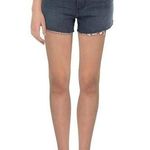 Paige Margot High Rise Raw Hem Cut Off Pebbles Indigo Denim Jean Short Sz 32 New Photo 0