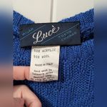 Vintage Lucé Wool Blend Knit Sweater Women's Large Bright Blue Photo 2