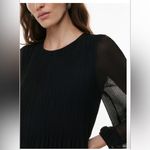 Aritzia Wilfred Pleated Chiffon Daydreamer Mini Dress Sz M Photo 2