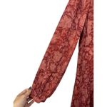 Peruvian Connection Floral Boho Tunic Dress Red Viscose Pintuck Peasant S Photo 4