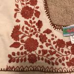 Nativa Burnt Orange & Cream linen top from Mexico Size M Photo 2