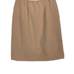 Karolina Zmarlak Tan Black Silk Blend Lined Midi Skirt Elegant Minimalist 12 Photo 2