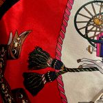 Vintage Royal EQUESTRIAN Horses and Carriages oversized square Silky Scarf 35/35 Multiple Photo 12