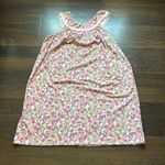 Pink K Floral Sleeveless Lace Neckline Nightgown Pink XL Photo 1