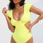 FashioNova Yellow one piece swimsuit  Photo 0