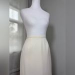 Karen Scott Vintage ‘00s  Ivory Pencil Maxi Skirt w/ Back Slit Photo 4