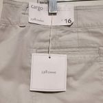 JJILL CHINO CARGO SOAPSTONE PANTS PLUS SIZE 16 Tan Photo 3