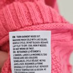 American Eagle Henley Knit Sweater Womens Size M Crew Neck Slouchy Coral Pink Photo 6