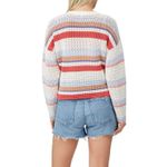 Joie  Diza Crochet Sweater Women's XS Ivory Red Striped Long Sleeve Pullover RTR Photo 1