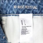 American Eagle  High Rise Festival Cutoff Jean Shorts Painted Design Size 6 Photo 6