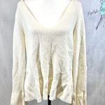 Cozy Casual off white V-neck bar back knit sweater size 1X/2X NWT Photo 0