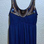 Bailey blue VTG Y2k sequins and bead dress Navy Blue S Photo 8