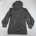 Pilcro Anthropologie Striped Hoodie Tunic XS Black White Cotton Drawstring Photo 10